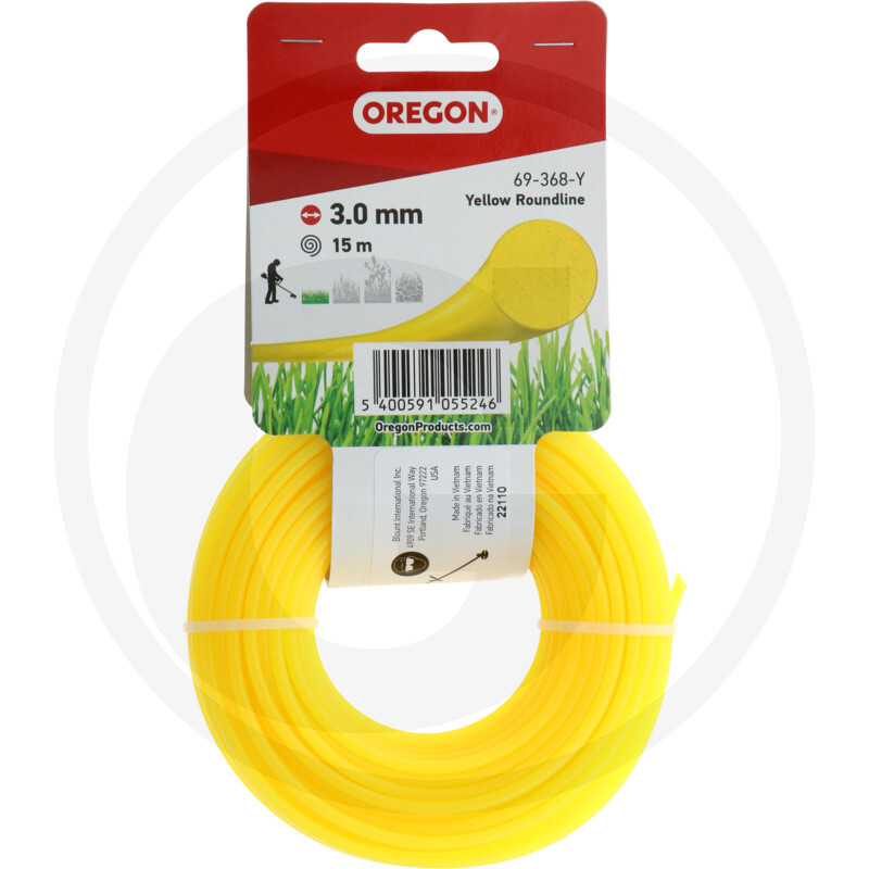 [69-368-Y] Hilo (NYLON) de desbrozadora Yellow RoundLine redondo 3mm x 15m
