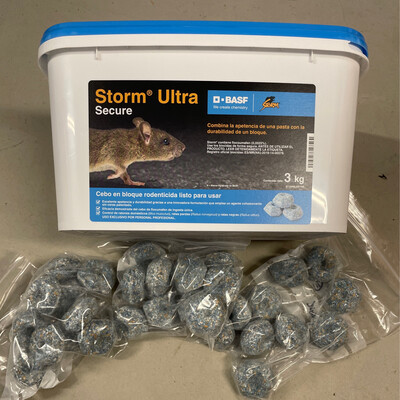 CEBO EN BLOQUE RODENTICIDA LISTO PARA USAR (BOLSAS DE 6 UNIDADES)