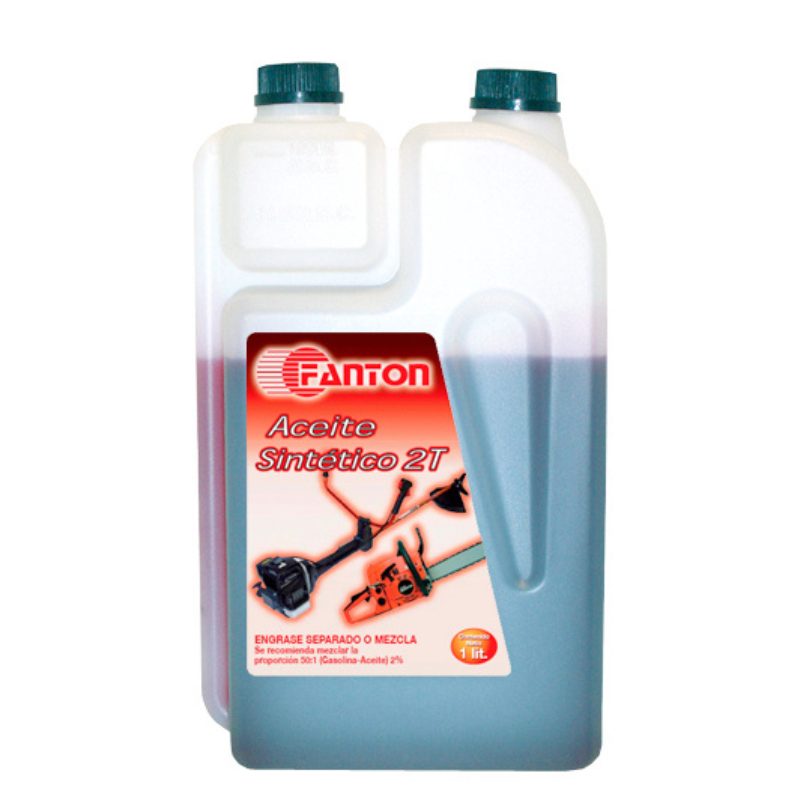 [FA33302   09-000026] ACEITE PARA MEZCLA 2T SINTETICO  (ROJO) 1 LITRO CON DOSIFICADOR FANTON