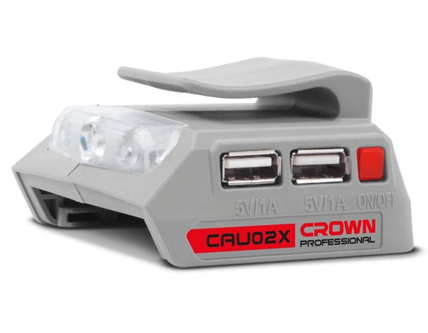[CAU02X] CARGADOR USB - LED A BATERIA 20V MAX CROWN
