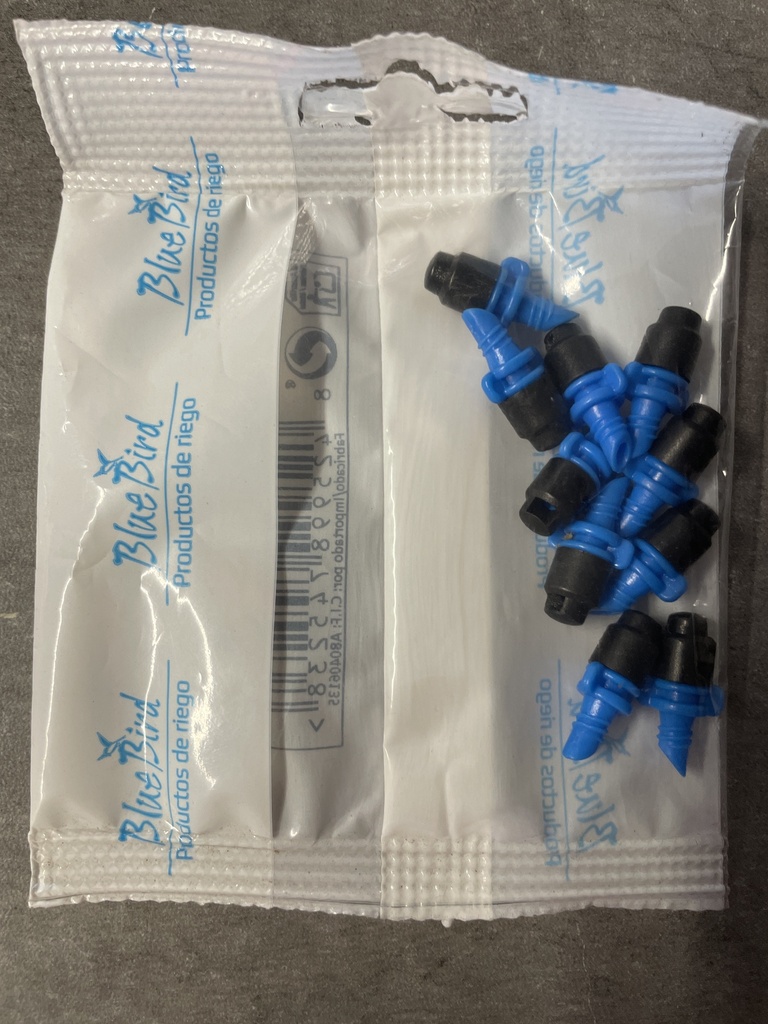 PACK 10 MAXI JETS 90º BLUE BIRD PARA RIEGO A GOTEO