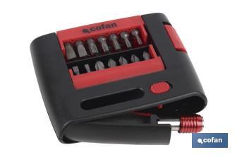 SET PUNTAS CON ADAPTADOR PH, PZ, TORX, SL (15 pcs.)