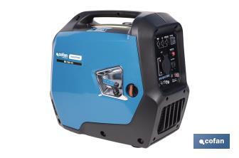 Generador inverter de gasolina de 79,7 cc | Motor de 4 tiempos OHV | Generador inverter portátil | Máxima potencia: 2 kVA