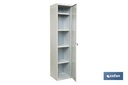 Armario VESTUARIO | Accesorio multiusos con 1 puerta y 4 estantes | Material: acero | Medidas: 180 x 40 x 40 cm