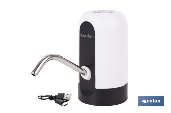 [41003061] Dispensador de agua eléctrico | Grifo portátil para garrafas de agua | Batería recargable de 1200 mAh con conexión USB-C