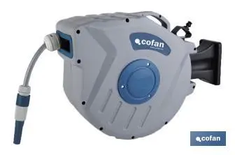 Enrollador Automático de Manguera |Para Jardín | Longitud 20 m | Diámetro 15 mm