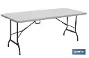 Mesa Plegable Rectangular con bloqueo de seguridad | Color: Blanco 
