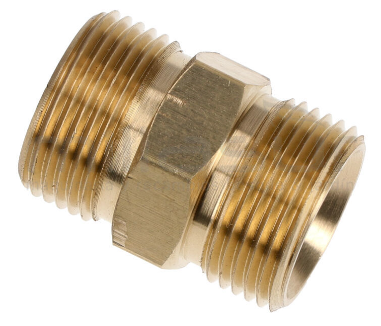 [55-9215] CONECTOR MANGUERA HIDROLIMPIADORA 22MM MACHO - 22MM MACHO