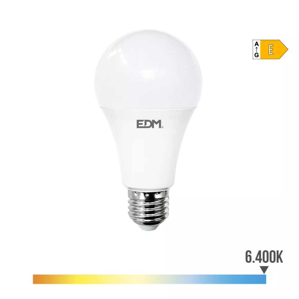 [98722] EDM  Filtrar por marca BOMBILLA STANDARD LED E27 24 w 2700 lm 6400 k LUZ FRIA Ø7 x 13,6 cm