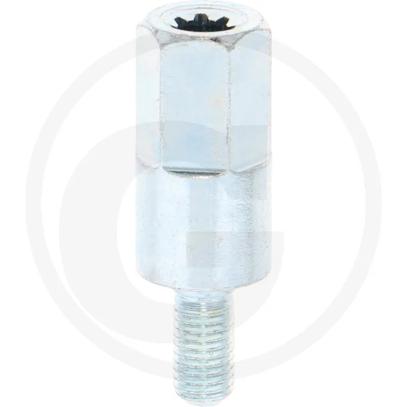 ADAPTADOR DE EJES ROSCA DERECHA M6 ESTRELLA (7 dientes / (diámetro 7 mm)