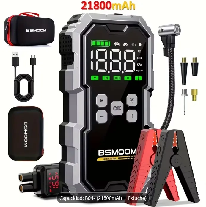 [B04-21800] ARRANCADOR 21800mA + INFLADOR DE NEUMATICOS