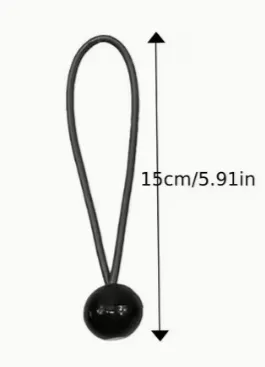 PAQUETE DE 10 GOMAS DE AMARRE PARA TOLDO O REMOLQUE 15CM