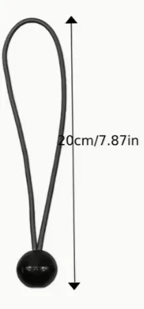 PAQUETE DE 10 GOMAS DE AMARRE PARA TOLDO O REMOLQUE 20CM