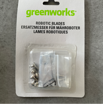 KIT DE 9 CUCHILLAS Y 9 TORNILLOS GREENWORKS