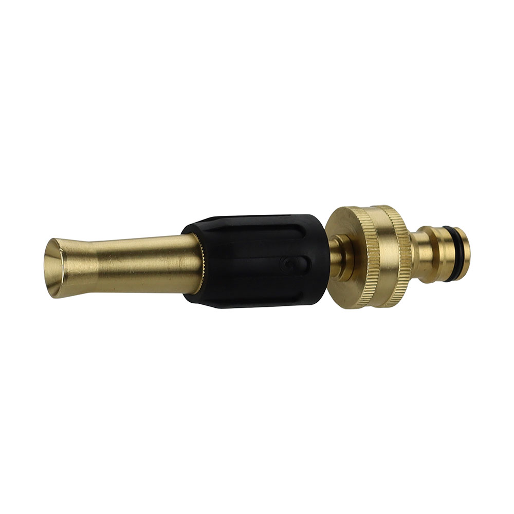 LANZA REGULABLE DE LATON CON GRIP DE CAUCHO Y ROSCA HEMBRA 3/4" 