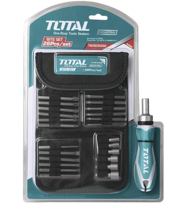 [TACSD30266] BOLSA DESTORNILLADOR CON PUNTERAS INTERCAMBIABLES TOTAL