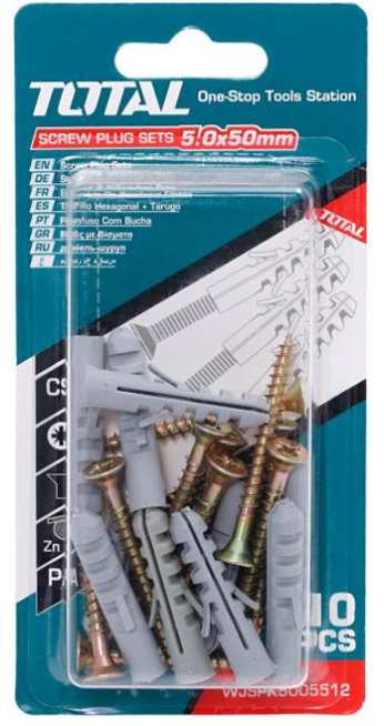 [WJSPK5005512] BLISTER TORNILLO 5.0x50mm + TACO 8x40mm (10 UDS)