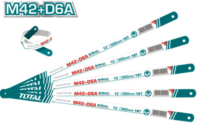 JUEGO 5 SIERRAS BI-METAL 12" 300mm - TOTAL