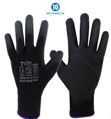 [80219] GUANTES CON RECUBRIMIENTO DE POLIURETANO T10