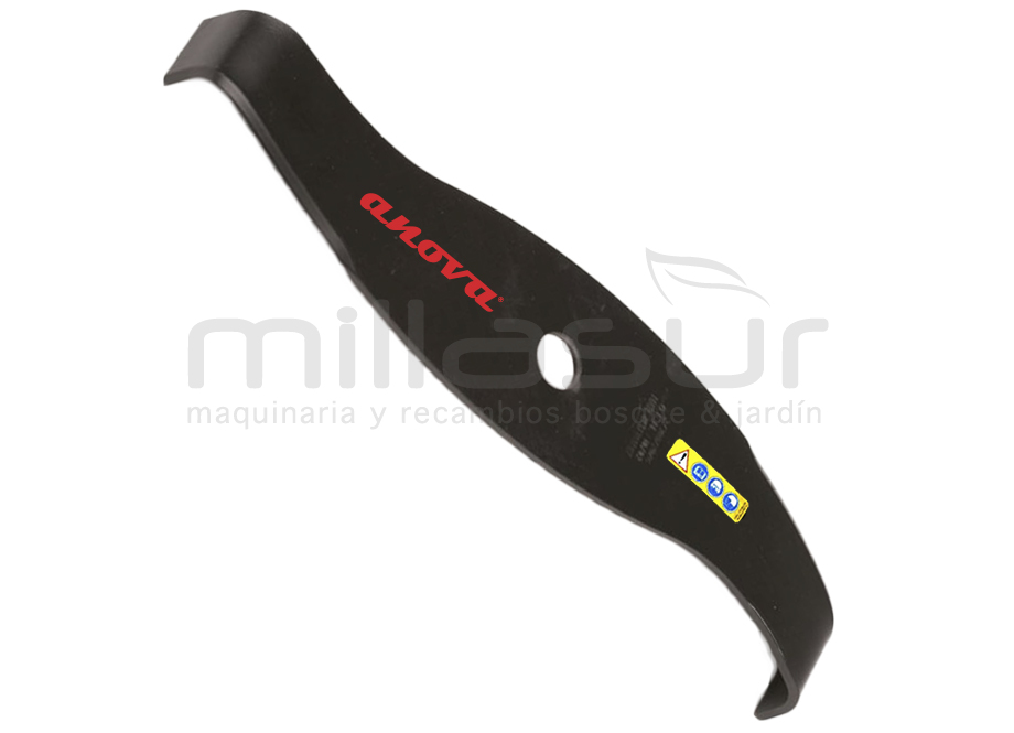 [55-1056] CUCHILLA DESBROZADORA 2 PUNTAS CURVO MALEZA 320x3x2MM