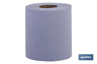 [10391060] Papel Secamanos blanco | Material reciclado | Peso rollo 0,8 kilos 90 metros