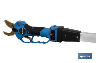 [50003505] Kit de Tijeras de Poda Eléctricas con Pértiga Extensible | Dos medidas diferentes de pértiga: 130 cm o 190 cm