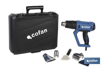 [50001234] Pistola de aire caliente LCD digital display 2000W |Temperatura regulable 50 hasta 650°| Pantalla digital