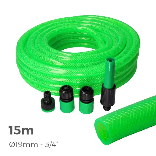[74064] KIT MANGUERA DE JARDIN ESTANDAR 15 m (3/4" 19 mm)