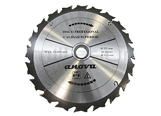 [55-1012] DISCO WIDIA SEMI-PROF.255x3x25,4 (CON ANTIRREBOTE)
