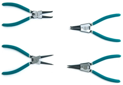 [THT114041] CONJUNTO 4 ALICATES PRESILLAS 7" 180MM (2-180º - 2-90º)